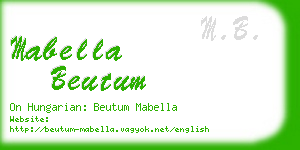 mabella beutum business card